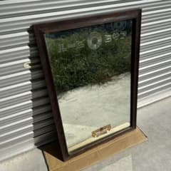 戦前 希少品】アサヒビール リボンシトロン 鏡 木枠ミラー 昭和レトロ