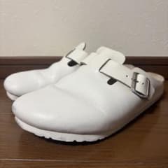 Birkenstock ボストン ホワイトレザー 41 - メルカリ