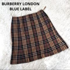 バーバリーブルーレーベルスカート ノバチェック フレア 36 Burberry