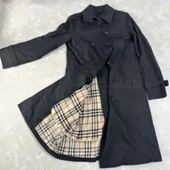 美品 バーバリーロンドン トレンチ メガチェック カシミヤ混 羊毛
