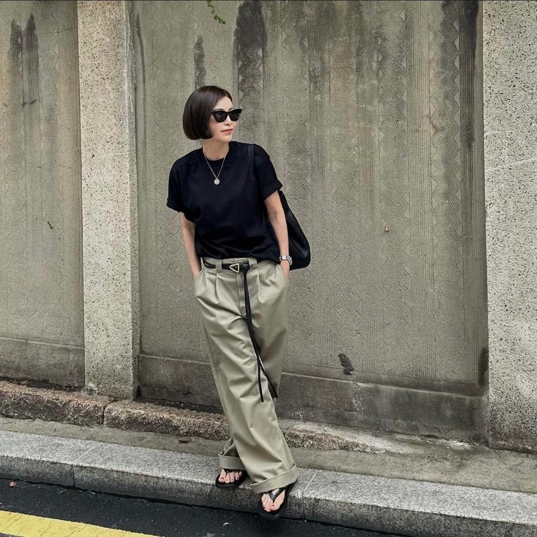ok.soon×dickies wide chino pants ベージュ L - メルカリ