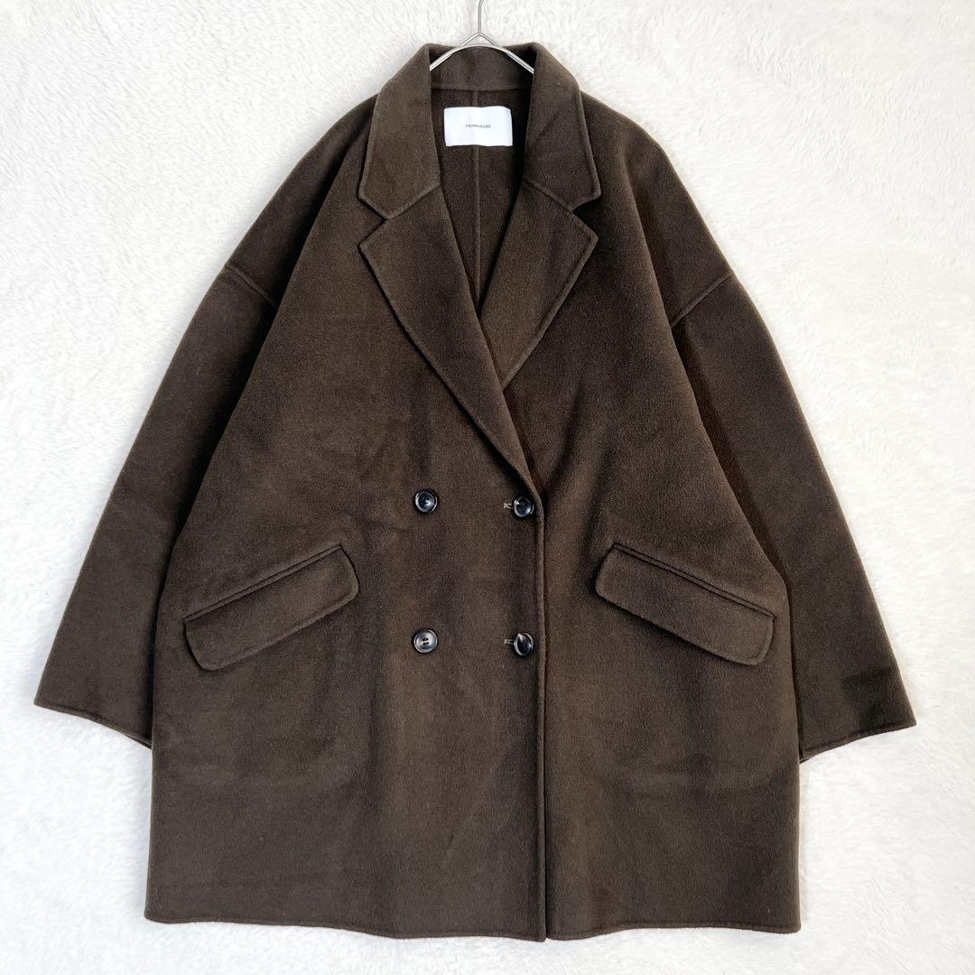 美品✨フレームワーク ダブルフェイス リバーコート テーラード カーキ 36 美品✨フレームワーク ダブルフェイス リバーコート テーラード カーキ