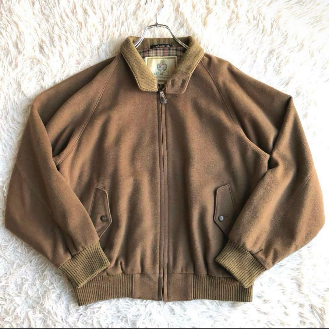 カシミヤ混 XL】グラハムヒル スイングトップ ハリントン G9 キャメル