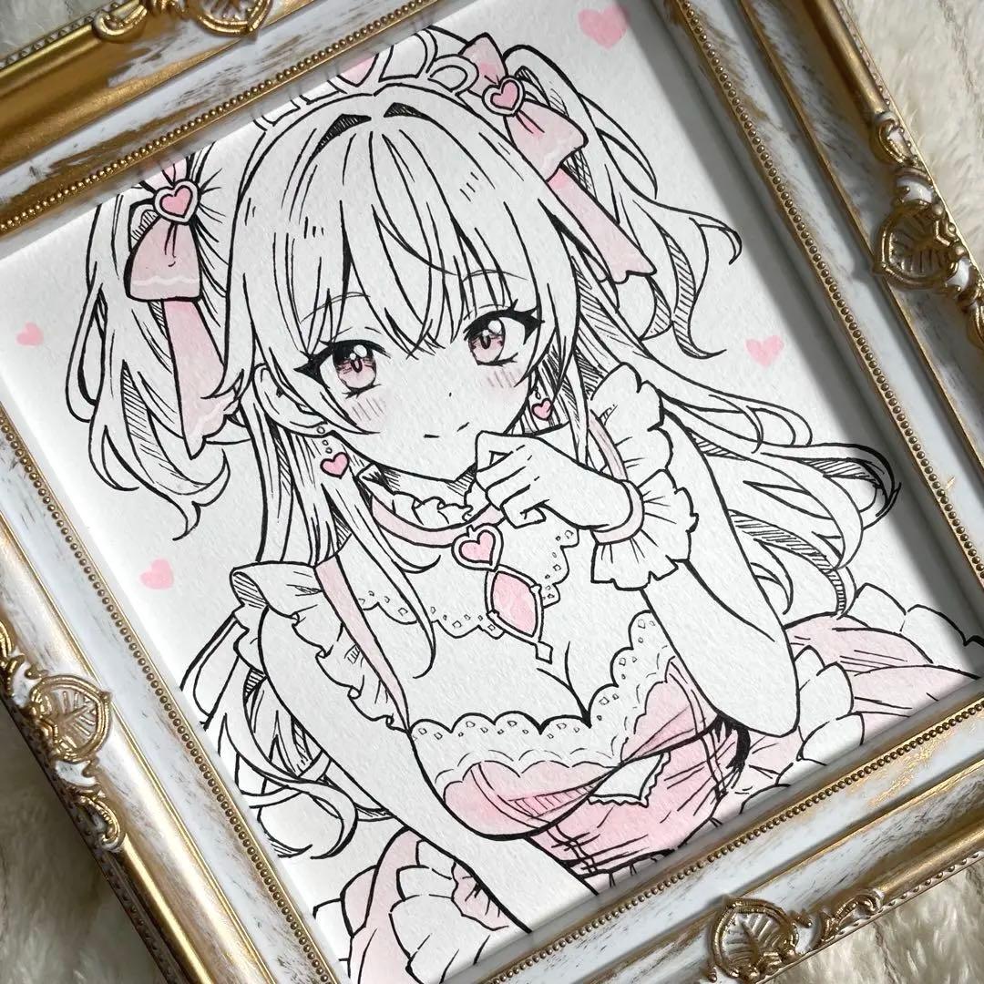 小色紙】 手描き アナログ オリジナル イラスト - メルカリ