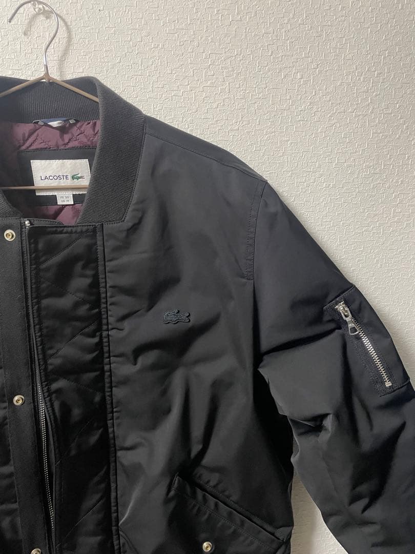 LACOSTEラコステ MA-1ブルゾン ブラック - メルカリ