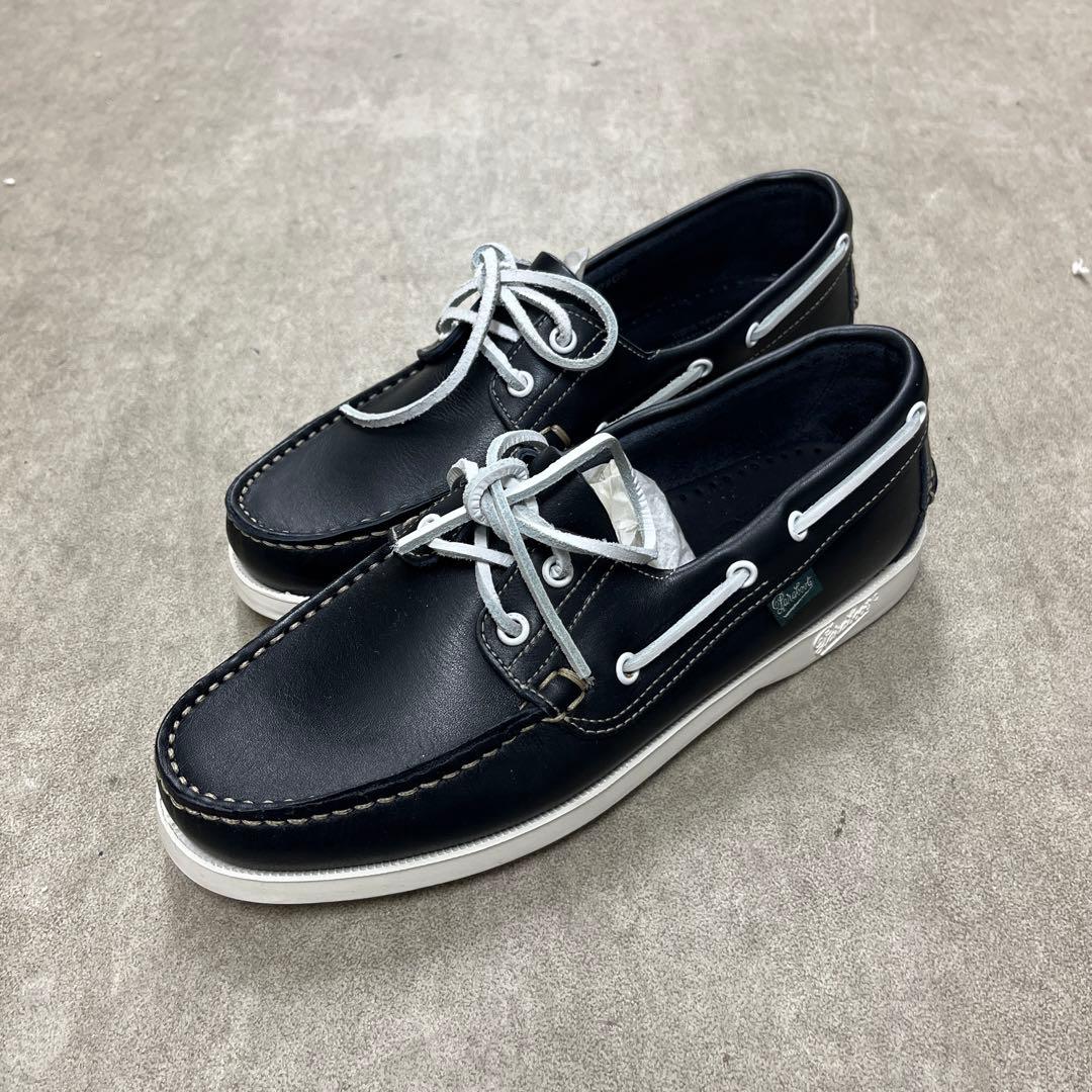 パラブーツ　paraboot デッキシューズ ネイビー　紺　新品　未使用 PARABOOT】パラブーツ バース デッキシューズ ヌバック ブルー