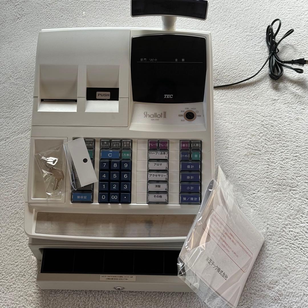 テック電子レジスター　MA-550-5-R　ShallotⅡ Amazon | 東芝テック 電子レジスター 5部門 MA-550-5-R 白