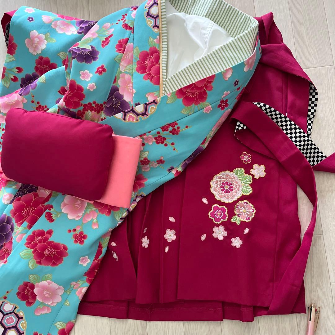 アリサナ袴セット 150 着物コスプレ髪飾りおまけ arisana（アリサナ） 袴セット 袴 小学校卒業式 小学生 卒業式 「簡単