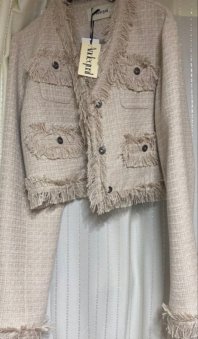 新品未使用】Andequal glitter tweed jacket - メルカリ