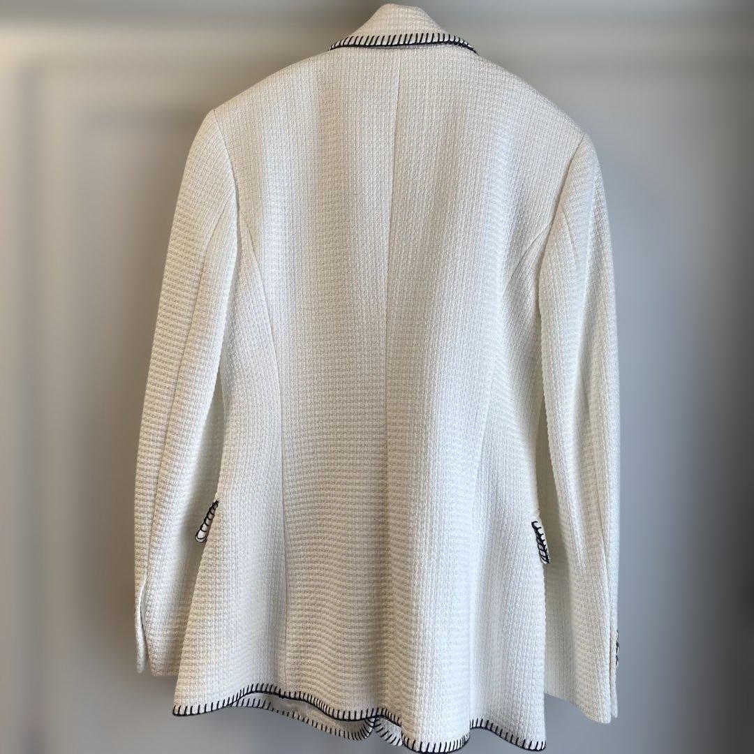 新品タグ付き ZARA ホワイト テーラードジャケット - メルカリ
