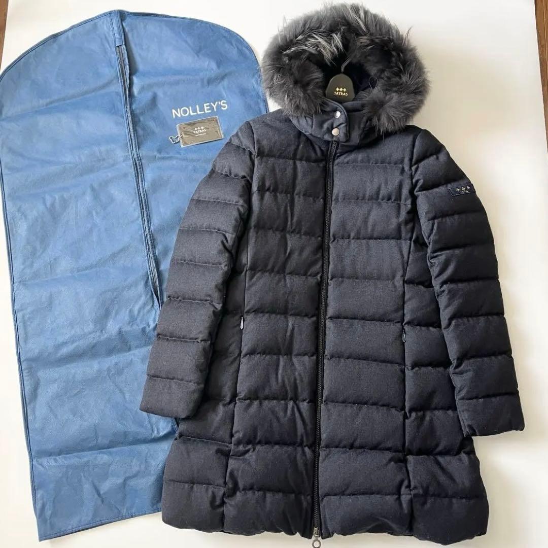 タトラス ラビアナ ダウンコート ウール100% 紺色 ネイビー 03サイズ