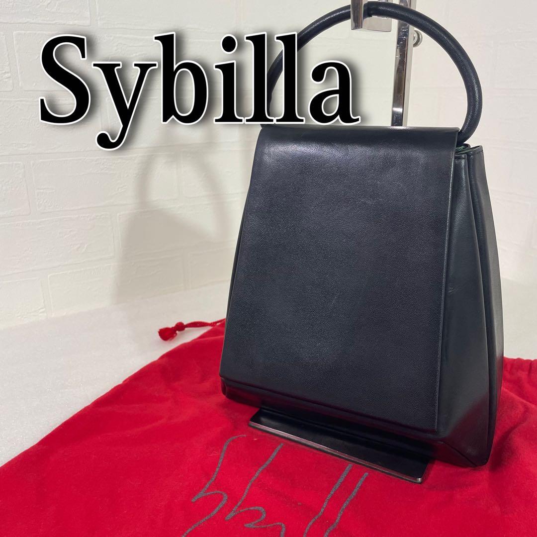 美品 シビラ ハンドバッグ 黒 レザー 保存袋 レディース バッグ - メルカリ