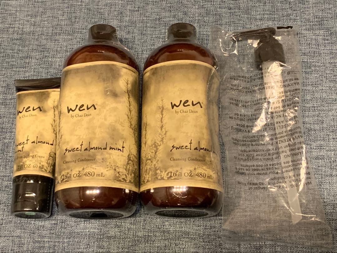 ウェン アーモンド　コンディショナー　リペアリングジェル　ポンプセット売り Amazon | WEN ウェン クレンジングコンディショナー アーモンド 480mL