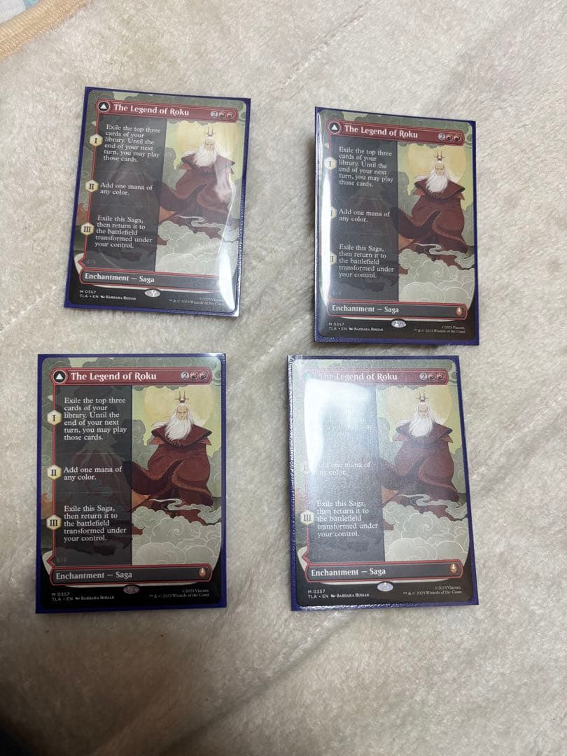 ロクの伝説　英語　ボーダーレス　4枚セット Foil】(357)□ボーダーレス□《ロクの伝説/The Legend of Roku