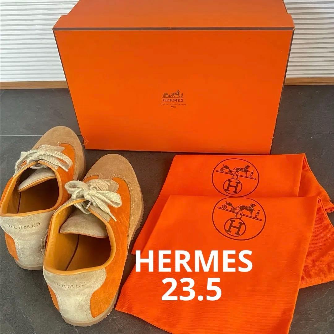【美品】HERMES スニーカー　H スエード 楽天市場】エルメス HERMES スエード クイック Hロゴ ローカット