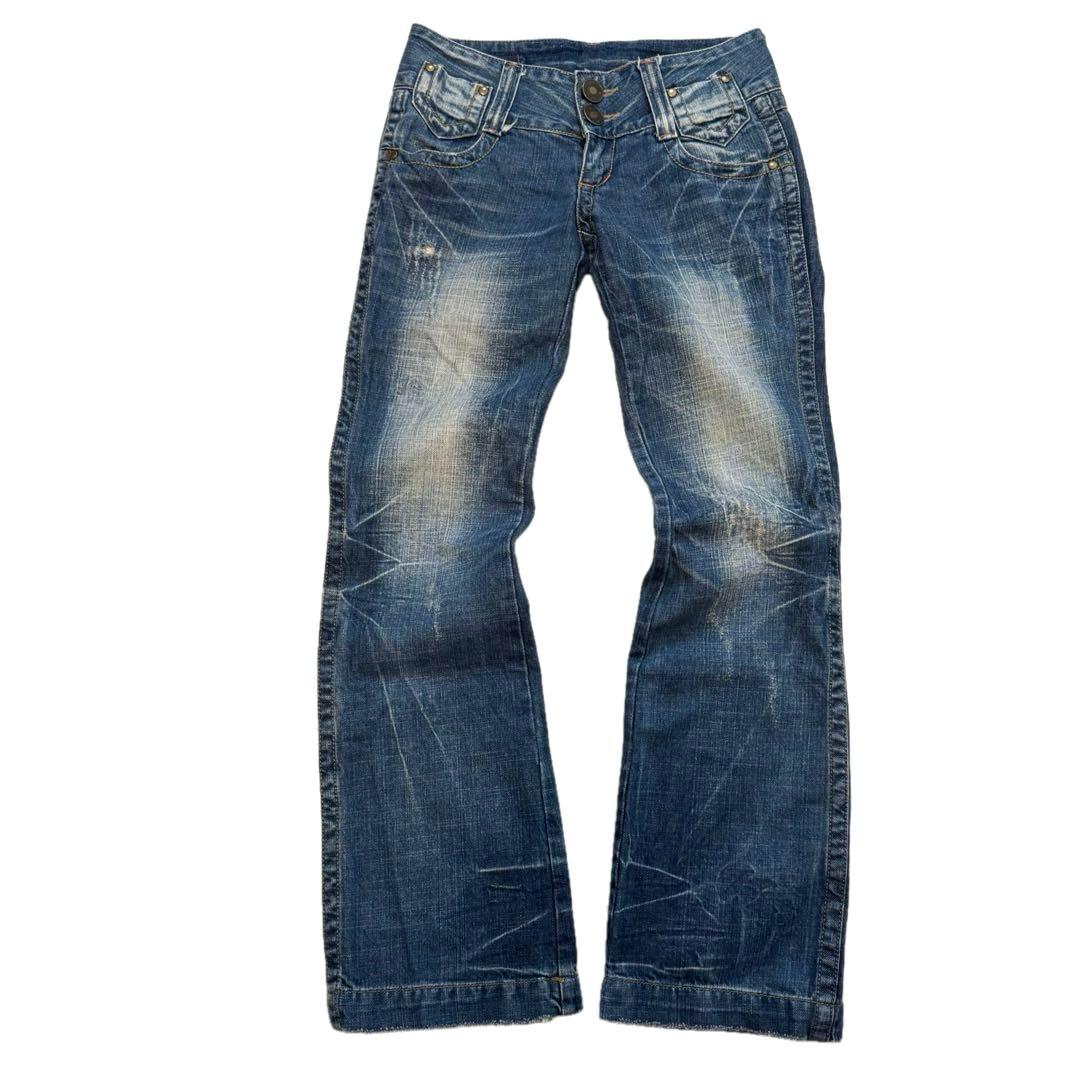 00s archive grunge damage denim Y2K - メルカリ