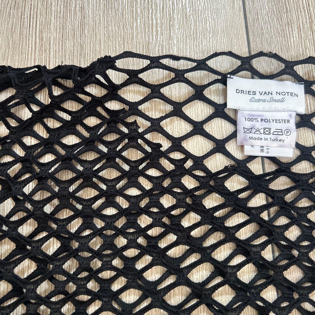 DRIES VAN NOTEN メッシュ ブラック トップス 重ね着