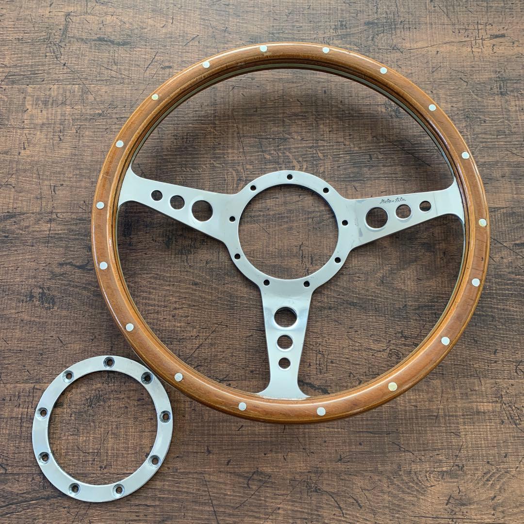 モトリタ　ウッドステアリング33φ クラシックミニ　英国車　旧車 ローバーミニ/クラシックミニ レスレストン ウッドハンドル 33パイ
