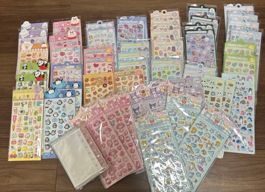 シール大量 シールセット シールまとめ売り 54枚 A7シール帳 付き