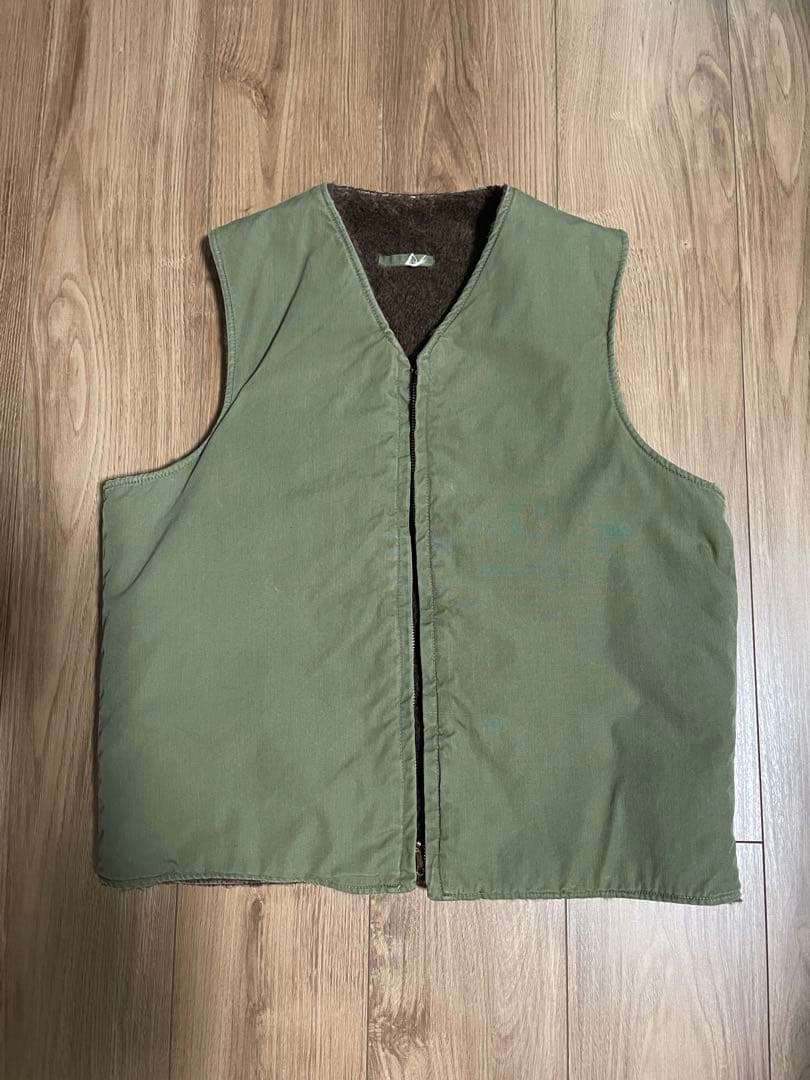40s US NAVY デッキベスト アルパカ USN ヴィンテージ USA 40's U.S.NAVY DECK VEST N-1 デッキベスト アルパカライナー