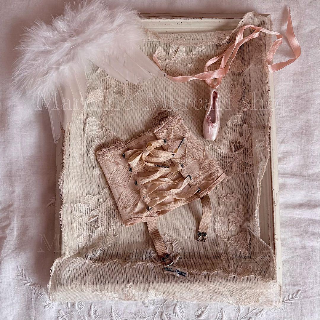 フランスアンティーク　ドール用　コルセット　羽　トゥシューズ　レース　フレンチ フレンチアンティーク コルセット | hazel anne btdafa
