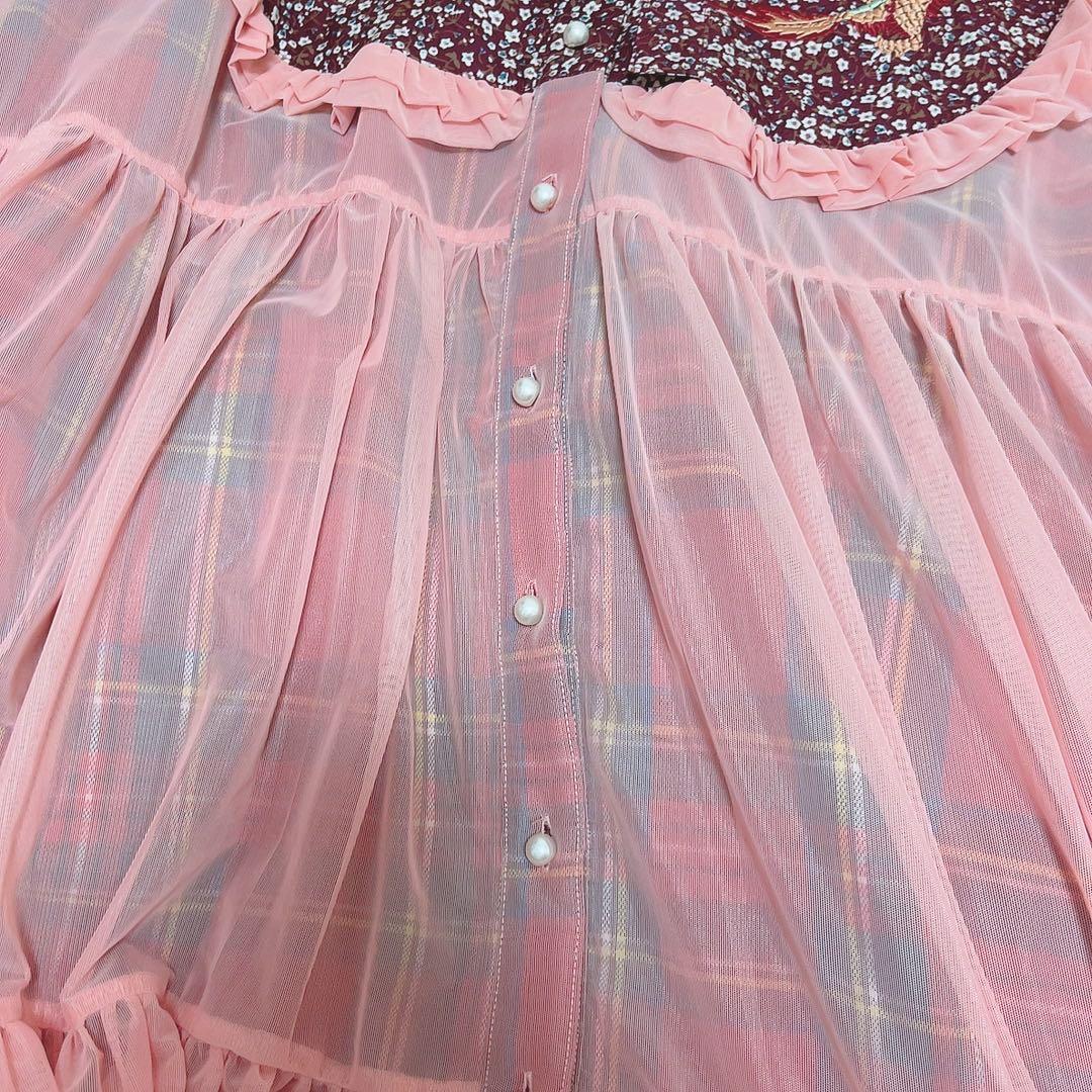 即購入⭕️ HEIHEI ヘイヘイ ドラゴンシースルードレス ピンク - メルカリ