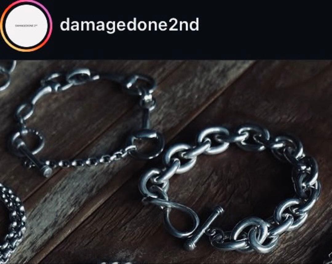 アクセサリー meian \"fat chain\" bracelet damagedone meian sterling silver 