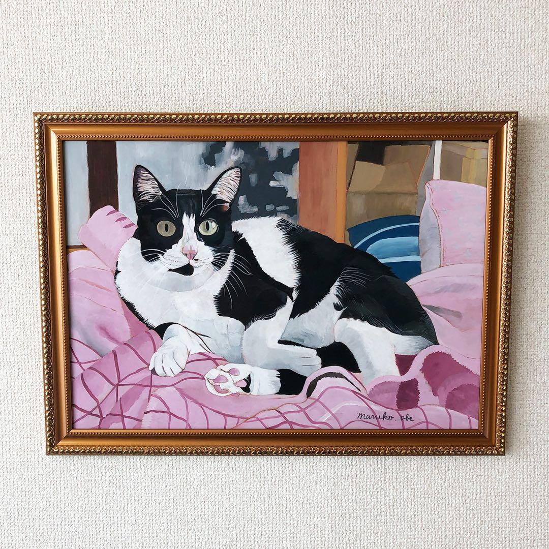 原画「ウメ12」《＋猫イラスト３枚無料プレゼント！》