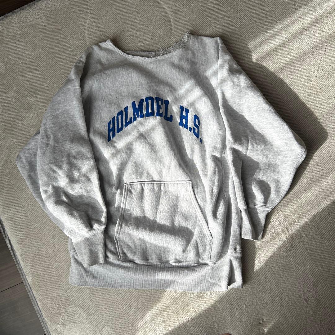 championリバースウィーブ　HOLMDEL H.S. Champion x atmos REVERSE WEAVE Crew Neck Sweatshirt OATMEAL