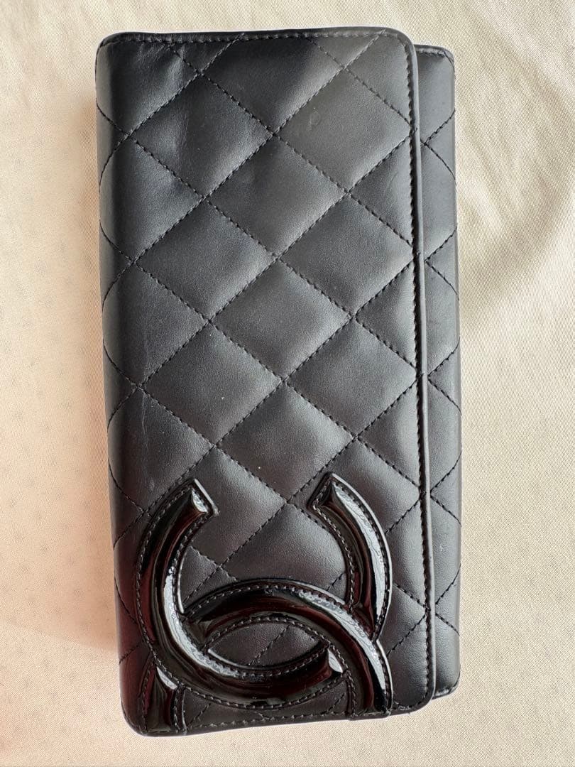 CHANEL ブラック 長財布 黒×ピンク CHANEL - 【たえ様専用】CHANEL シャネル 長財布 マトラッセ パテント