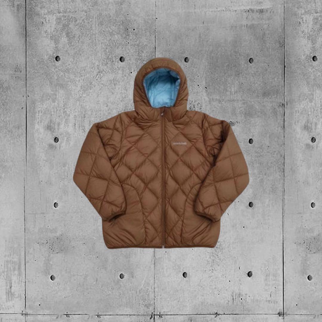 mont-bell ダウンジャケット キルティング リバーシブル 水色 - メルカリ