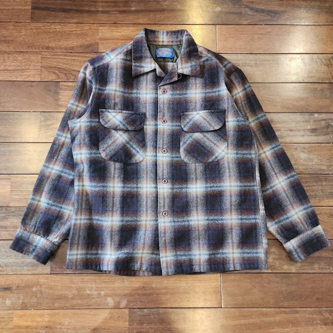 70s pendleton ペンドルトン オンブレチェック シャツ Lサイズ - メルカリ