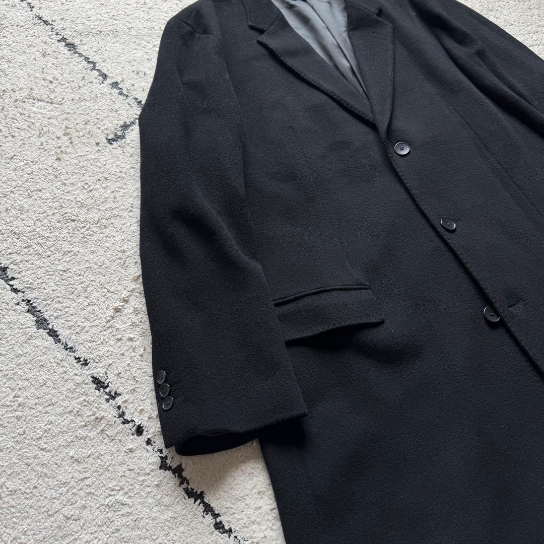 4XL 2025年 ユニクロ チェスターコート カシミヤ混 黒 156375 - メルカリ