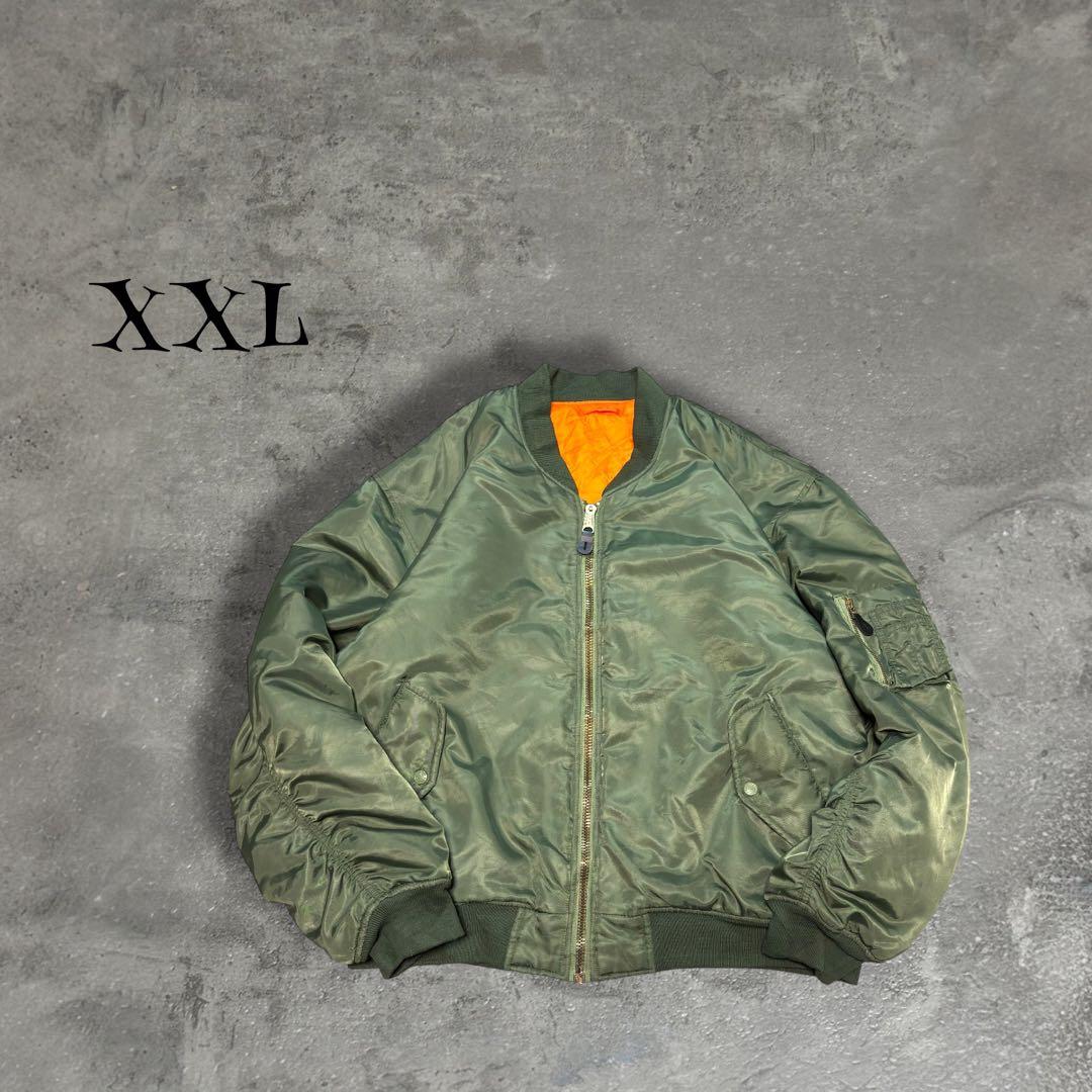 オリーブグリーン MA-1 フライトジャケット XXL - メルカリ