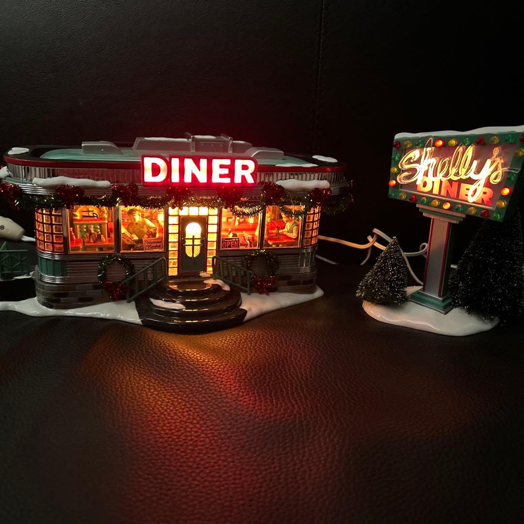 ★シェリーズダイナー Shelly's Diner ライトアップ ジオラマ★ 入手困難】アメリカンダイナー ライトアップジオラマ アメリカン