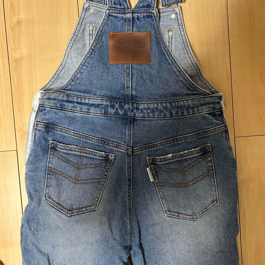 ALEXIA STAM denimデニムオーバーオール フレアパンツ - メルカリ