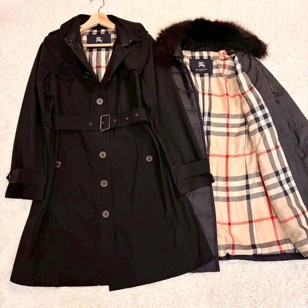 バーバリーロンドン トレンチコート ダウンライナー 4way フォックスファー 中古・古着通販】BURBERRY LONDON (バーバリーロンドン) 5WAYダウン