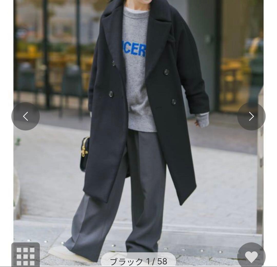 ティッカ　スピックアンドスパン　ブラック テントコートロングコート25AW 追加》TICCA / ティッカ テントコートのコーディネートスナップ（ryoko