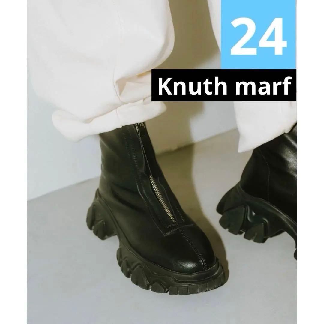 Knuthmarf unique sole boots ショートブーツ　黒 24 黒ショートブーツ10選】きれいめからアウトドアまでお洒落も防寒もこれ