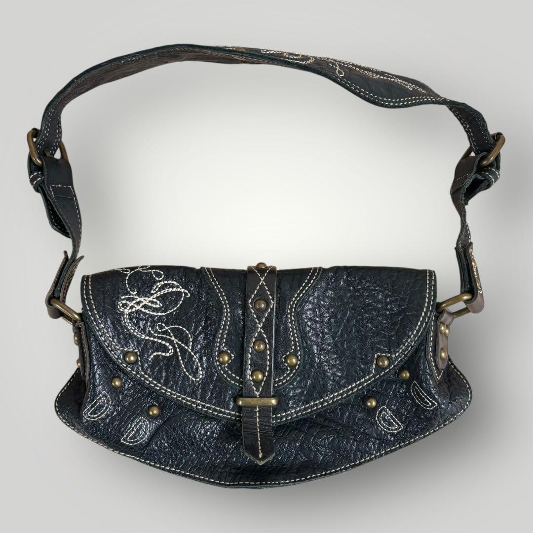 Archive Y2k Diesel Studs Flap Bag Black - メルカリ