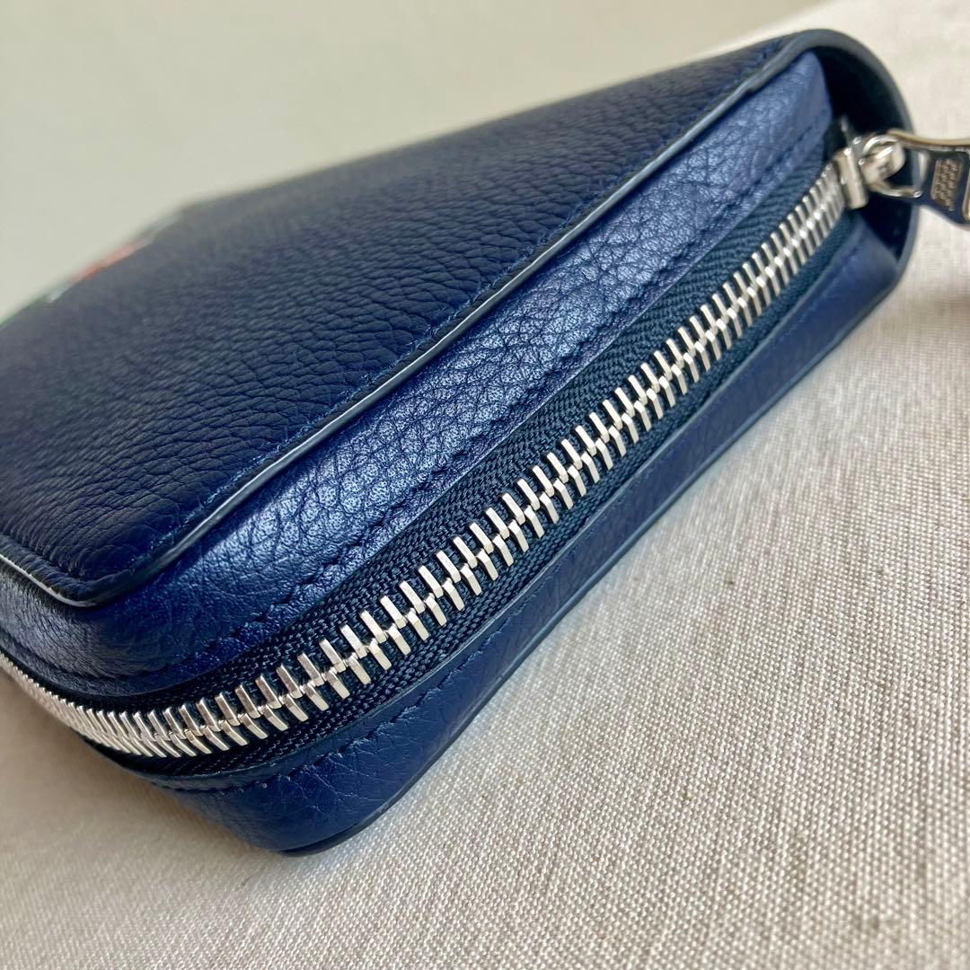 dunhill ダンヒル ボストンブルドッグ オーガナイザー 財布 紺色