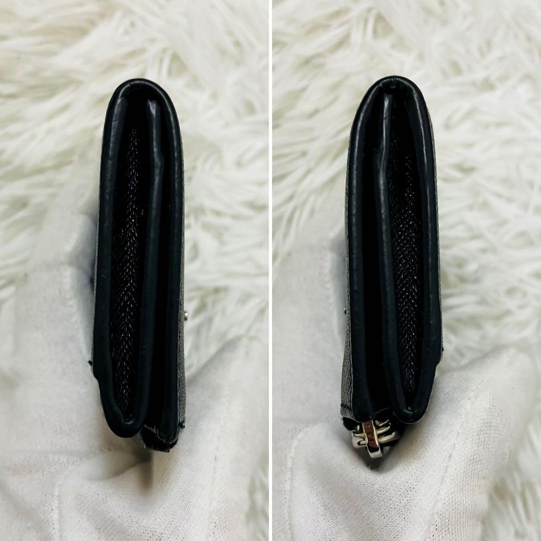 極美✨PRADA カードケース トライアングル レザー サフィアーノ