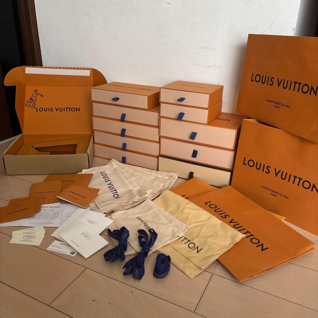 ルイヴィトン ショップ袋、箱まとめ売り 即日発送 ルイヴィトン LOUIS VUITTON ショップ袋 箱 リボンセット