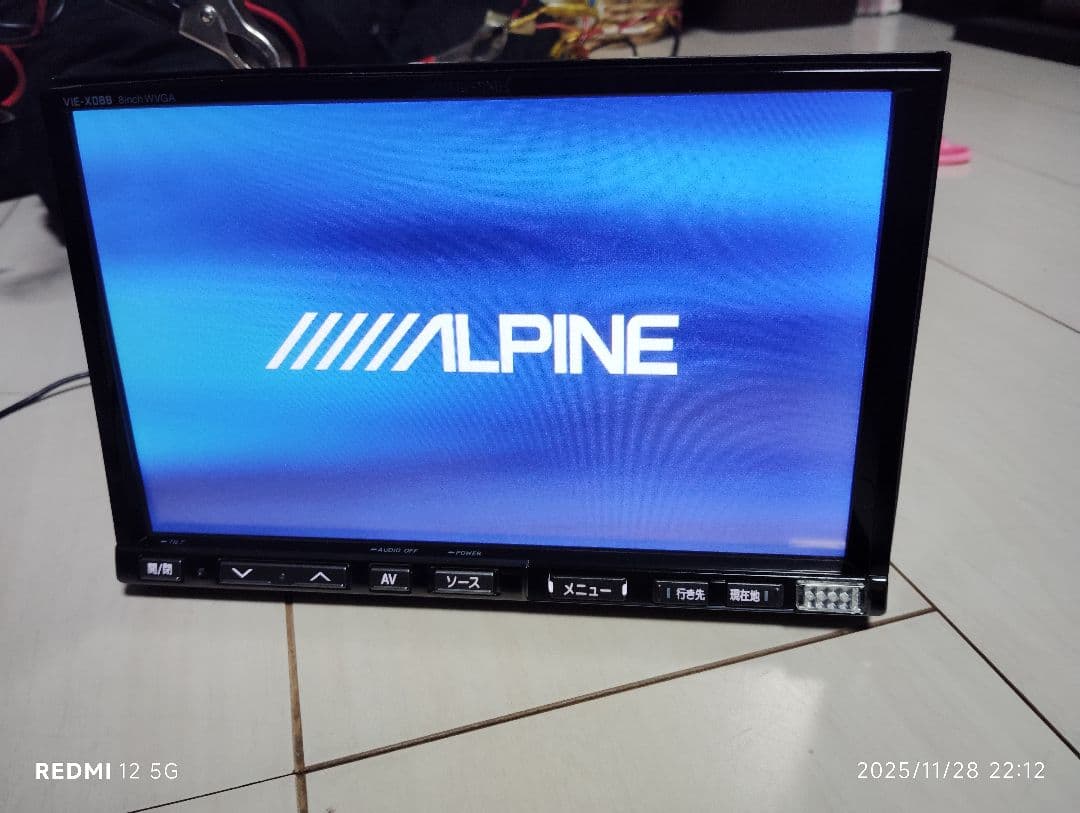 ALPINE 8インチVIE-X088 ALPINE VIE-X088VS 8-inch Navigation System Operation Confirmed
