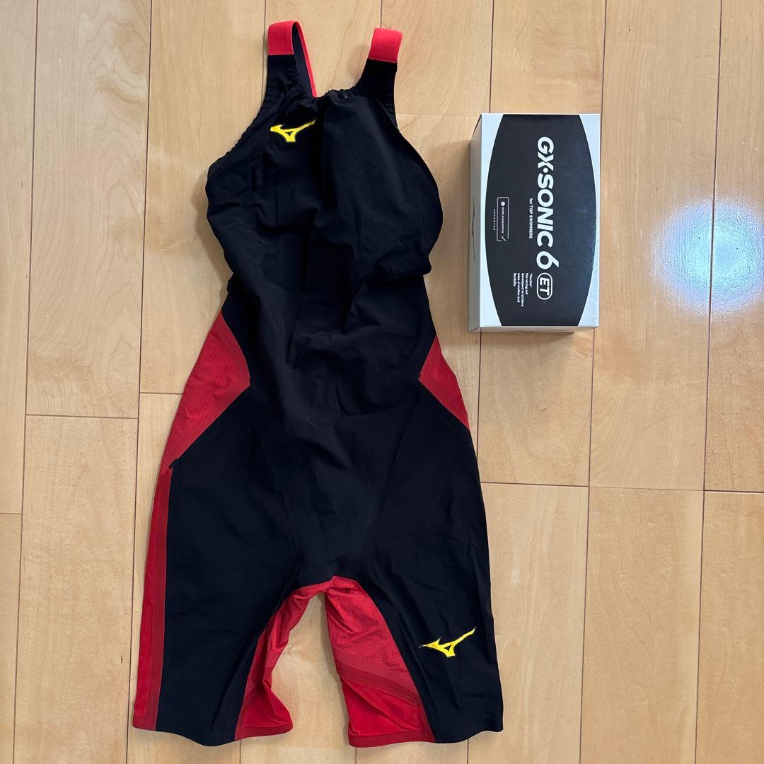 超美品！Mizuno GX SONIC 6 レース用水着 黒/赤 140cm - メルカリ