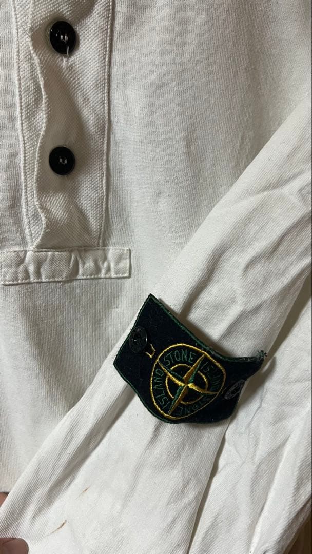 ストーンアイランド ホワイト 90s stone archive Stone Island 90s Archive Knit Sweater - Ākaibu Store