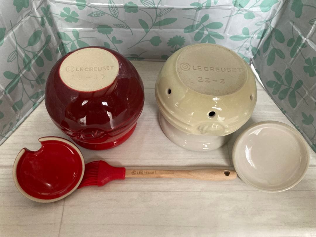 未使用 LE CREUSET ルクルーゼ バーベキューポット ガーリックキーパー