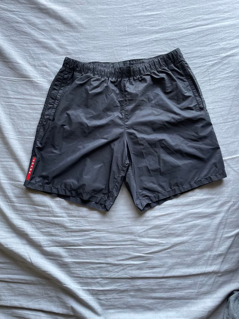 PRADA スウィムショーツ Vintage Archive Prada Spring 2010 Palm Tree Print Hot Pants Shorts