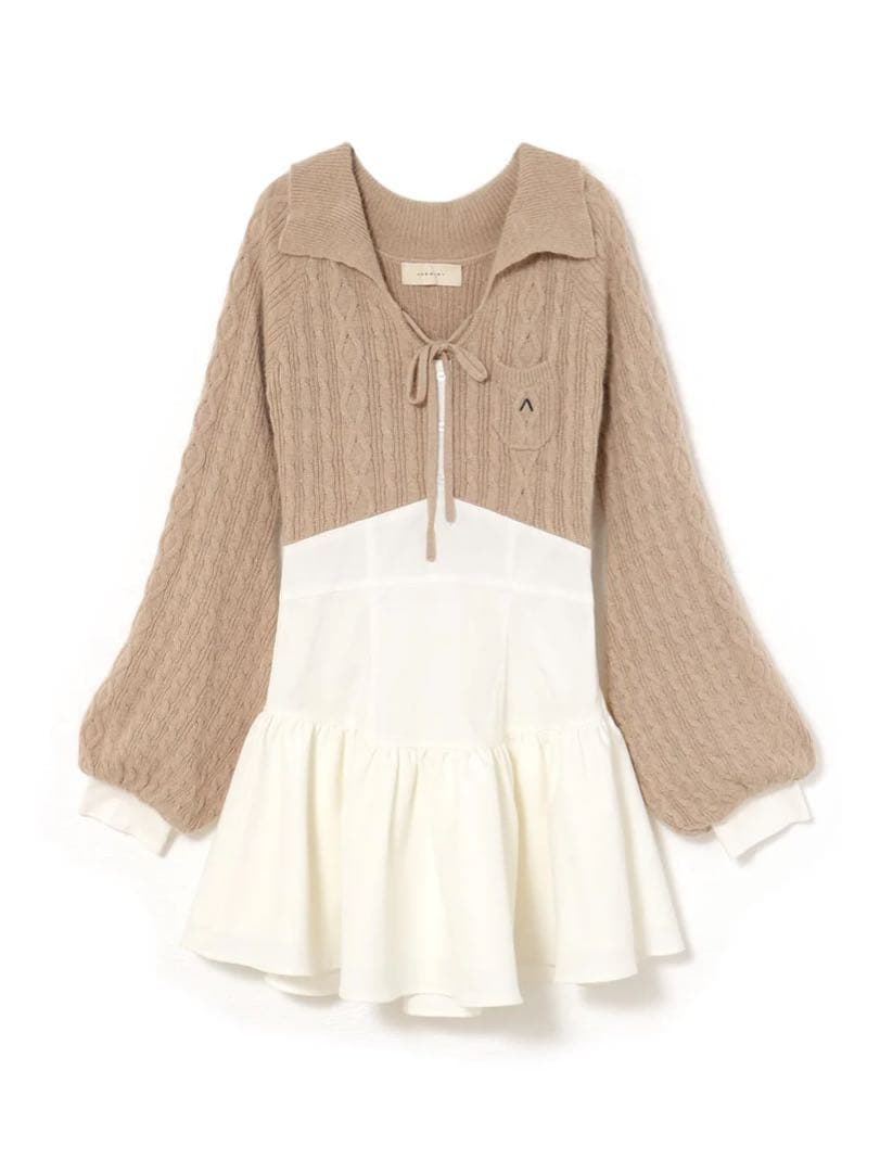 ワンピース andmary Tess blouse mini dress Tess blouse mini dress