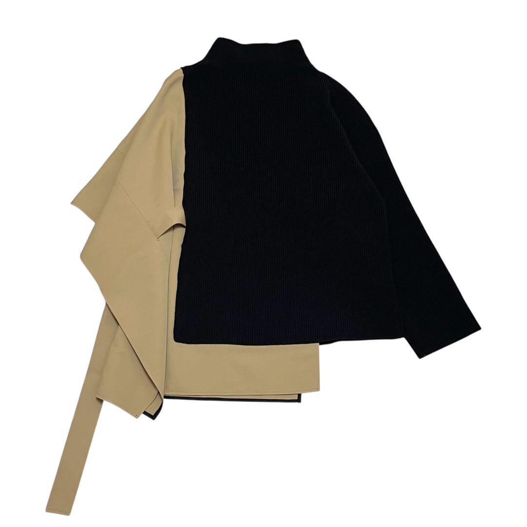 美品✨ アドーア ADORE ニットドッキングドライチノ ポンチョ キャメル